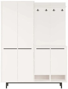 Έπιπλο Εισόδου Os 956LCS2832 147,4x35,5x195,6cm White Μοριοσανίδα, Μελαμίνη