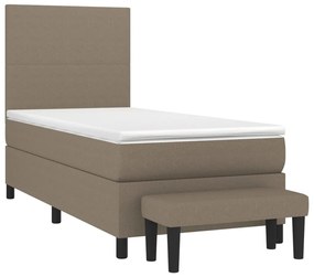 ΚΡΕΒΑΤΙ BOXSPRING ΜΕ ΣΤΡΩΜΑ TAUPE 80X200 ΕΚ. ΥΦΑΣΜΑΤΙΝΟ 3136393