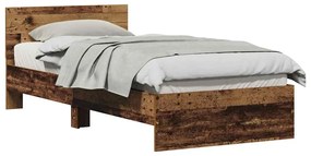 vidaXL Σκελετός Κρεβατιού Παλαιό ξύλο 75 x 190 cm Επεξεργασμένο ξύλο