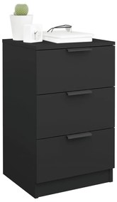 vidaXL Κομοδίνα 2 τεμ. Μαύρα 40 x 36 x 65 εκ.