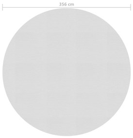 Κάλυμμα Πισίνας Ηλιακό Γκρι 356 εκ. από Πολυαιθυλένιο - Γκρι