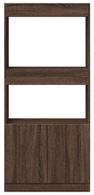 vidaXL Ντουλάπι Καφέ Δρυς 63x33x140 εκ. από Επεξεργασμένο Ξύλο