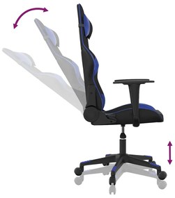 vidaXL Καρέκλα Gaming Μαύρο/Μπλε από Συνθετικό Δέρμα