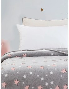 Κουβέρτα φωσφοριζέ αγκαλιας Stars Pink 80x90