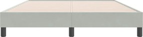 vidaXL Κρεβάτι Boxspring χωρίς Στρώμα Ανοιχτό Γκρι 160x220 εκ