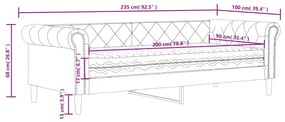 Καναπές Κρεβάτι με Στρώμα Λευκός 90 x 200 εκ. Συνθετικό Δέρμα - Λευκό