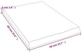 ΡΑΦΙ ΤΟΙΧΟΥ 40X60X(2-4) ΕΚ. ΑΠΟ ΑΚΑΤΕΡΓΑΣΤΟ ΜΑΣΙΦ ΞΥΛΟ ΔΡΥΟΣ 363516