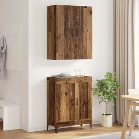 vidaXL Highboard Παλιό Ξύλο 69,5 x 34 x 180 εκ. Επεξεργασμένο ξύλο