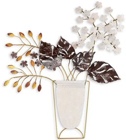 Διακοσμητικό Τοίχου Flowers In Pots 891TNL2316 47x55cm Multi Wallity Metal