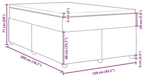 ΚΡΕΒΑΤΙ BOXSPRING ΜΕ ΣΤΡΩΜΑ TAUPE 120X200 ΕΚ. ΥΦΑΣΜΑΤΙΝΟ 3285370