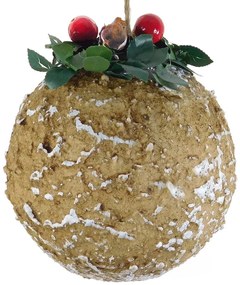 Χριστουγεννιάτικη Μπάλα Φυσική Στολισμένη 8cm 4785