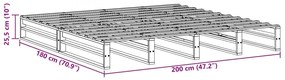 ΣΚΕΛΕΤΟΣ ΚΡΕΒ. ΧΩΡΙΣ ΣΤΡΩΜΑ ΚΑΦΕ ΚΕΡΙΟΥ 180X200 ΕΚ ΜΑΣΙΦ ΠΕΥΚΟ 3302320