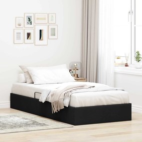 vidaXL Κρεβάτι Οθωμανικού Τύπου Μαύρο 100 x 200 cm ύφασμα