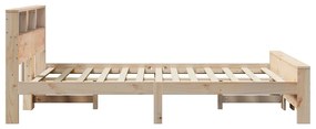 vidaXL Σκελετός Κρεβατιού Καφέ 150 x 200 cm Μασίφ ξύλο πεύκου