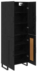 vidaXL Highboard 2 pcs Μαύρη Οξυά 69,5 x 34 x 180 εκ.