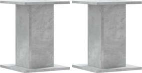 vidaXL Βάσεις Ηχείων 2 Τεμ. Γκρι Σκυρ. 30x30x40 εκ. Επεξ. Ξύλο