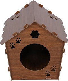 Wooden Cat House 199 Walnut