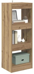 vidaXL Βιβλιοθήκη artisan δρυς 40 x 30 x 103 εκ. Επεξεργασμένο ξύλο