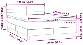 BOX SPRING ΚΡΕΒΑΤΙ ΜΕ ΣΤΡΩΜΑ ΣΚΟΥΡΟ ΠΡΑΣΙΝΟ 140X220CM ΒΕΛΟΥΔΙΝΟ 3316356