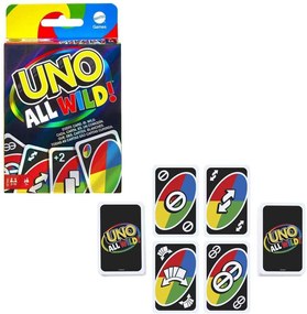 Επιτραπέζιο Παιχνίδι Κάρτες All Wild Uno HHL35 Για 2-10 Παίκτες Multi Mattel