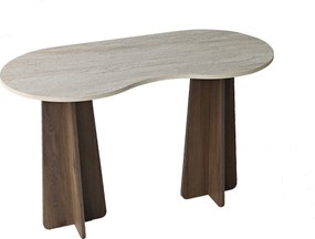 Γραφείο Τραβερτίνη / Καρυδί EROLO 120x60x75