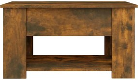 vidaXL Τραπεζάκι Σαλονιού Καπνιστή Δρυς 79x49x41 εκ. Επεξεργασμ. Ξύλο