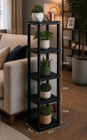 Ράφι Μαύρο OVECLA 23x23x135