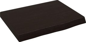 vidaXL Πάγκος Μπάνιου Σκούρο Καφέ 40x30x(2-4) εκ. Επεξ. Μασίφ Ξύλο