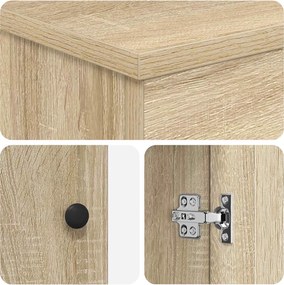 vidaXL Ντουλάπι Κάτω από τον Νιπτήρα Sonoma Δρυς 56 x 37,5 x 81 εκ
