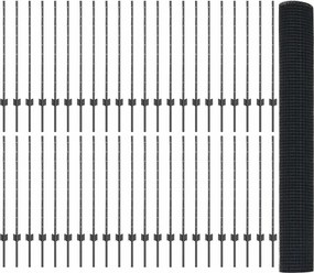vidaXL Σιδερένιο πλέγμα με στήλη 100 x 1 μ (Π x Υ)