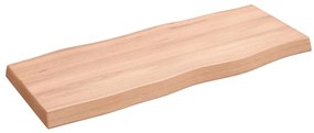 vidaXL Επιφ Τραπεζιού Αν Καφέ 100x40x(2-6)εκ.Ακατέργ. Μασίφ Ξύλο Δρυός