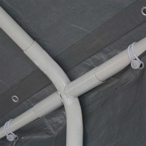 vidaXL Ύφασμα σκηνής χωρίς σκελετό Γκρι 8 x 4 m PE