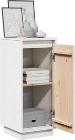 vidaXL Ντουλάπι Λευκό 31,5 x 34 x 75 εκ. από Μασίφ Ξύλο Πεύκου