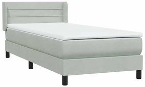 ΚΡΕΒΑΤΙ BOXSPRING ΜΕ ΣΤΡΩΜΑ ΑΝΟΙΧΤΟ ΓΚΡΙ 100X210 ΕΚ. ΒΕΛΟΥΔΙΝΟ 3318189