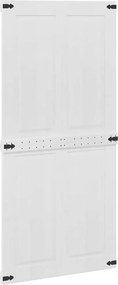 vidaXL Πόρτα αχυρώνα CORONA 100 x 210 cm Μασίφ Ξύλο Πεύκου Λευκό