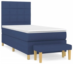 ΚΡΕΒΑΤΙ BOXSPRING ΜΕ ΣΤΡΩΜΑ ΜΠΛΕ 100 X 200 ΕΚ. ΥΦΑΣΜΑΤΙΝΟ 3137139