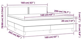 Κρεβάτι Boxspring με Στρώμα Μαύρο 160x200εκ.από Συνθετικό Δέρμα - Μαύρο