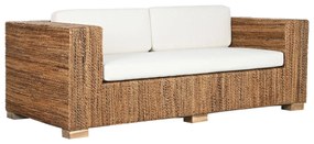 Καναπές κήπου Home ESPRIT Λευκό Φυσικό 192 x 92 x 65 cm