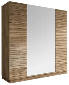 Ντουλάπα Τετράφυλλη 787CDL1314 180x59x200cm Walnut Four Door