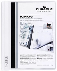 Φάκελος Εγγράφων Durable Duraplus Λευκό Διαφανές A4 25 Τεμάχια