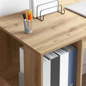 vidaXL Γραφείο Artisan Oak Επεξεργασμένο ξύλο 130 x 50.5 x 75 εκ