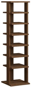 Παπουτσοθήκη Ayka 835PUQ3925 29,6x29,6x110cm Walnut Μοριοσανίδα, Μελαμίνη