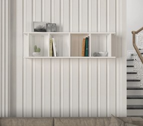 Ραφιέρα Τοίχου - Snow - Χρώμα Λευκό - 120x20x34εκ