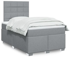 ΚΡΕΒΑΤΙ BOXSPRING ΜΕ ΣΤΡΩΜΑ ΑΝΟΙΧΤΟ ΓΚΡΙ 120X200 ΕΚ. ΥΦΑΣΜΑΤΙΝΟ 3290455