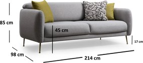 3-Seat Sofa-Bed Sevilla 3 Seater - Grey Grey