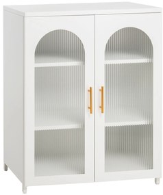 ΜΕΤΑΛΛΙΚΟ ΝΤΟΥΛΑΠΙ ΒΙΤΡΙΝΑ CARIL HM9571.02 ΛΕΥΚΟ 80x37-40x102Yεκ.