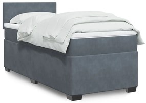 ΚΡΕΒΑΤΙ BOXSPRING ΜΕ ΣΤΡΩΜΑ ΣΚΟΥΡΟ ΓΚΡΙ 80X200 ΕΚ. ΒΕΛΟΥΔΙΝΟ 3286157