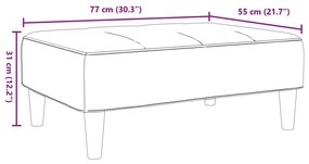 Σκαμπό/Υποπόδιο Κίτρινο 77x55x31 εκ. Βελούδινο - Κίτρινο