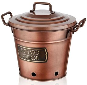 Δοχείο Αποθήκευσης 742TMA5312 35x29x38cm Copper Aberto Design Μέταλλο