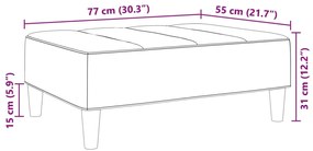 Υποπόδιο Σκούρο Πράσινο 77x55x31 εκ. Βελούδινο - Πράσινο